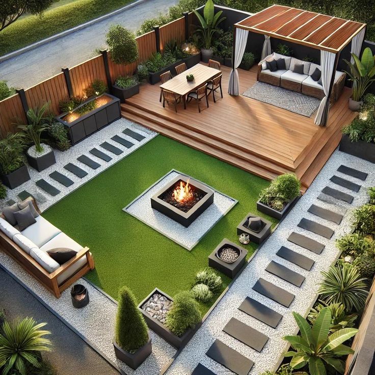 airbnb backyard design service (1 visual depicting one view)