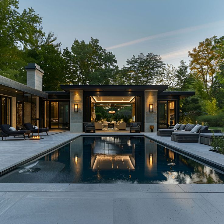 pool house size, functionality, uses, furniture and renovation